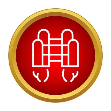 Jetpack icon representing future flight technology Stock Illustration