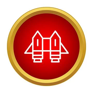 Jetpack icon representing future flight technology and innovation Stock Illustration