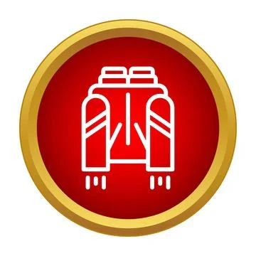Jetpack icon representing future flight technology and innovation Stock Illustration