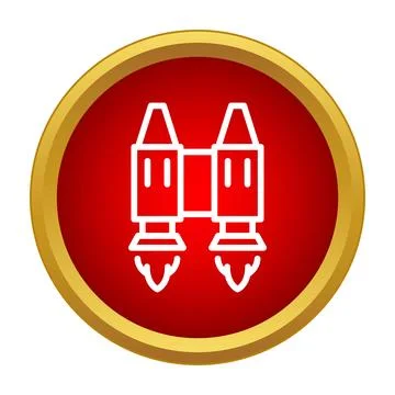Jetpack icon representing future flight technology Stock Illustration