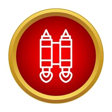 Jetpack icon representing future flight technology and innovation Illustrazione stock