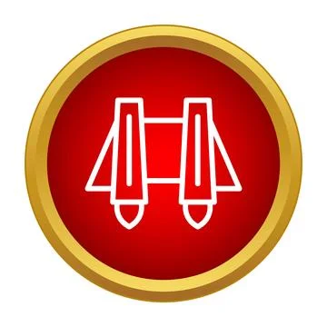 Jetpack icon representing future propulsion technology and flight Stock Illustration