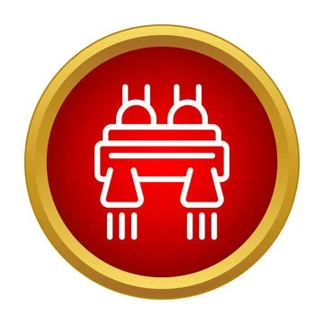 Jetpack icon representing future transportation technology design Stock Illustration