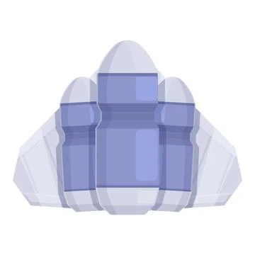 Jetpack plane icon cartoon vector. Rocket jet Stock Illustration