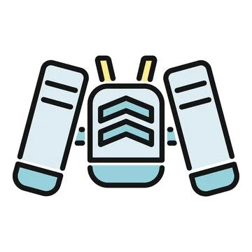 Jetpack with propulsion modules for personal flight Stock Illustration