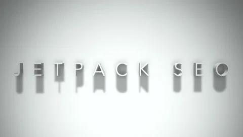 Jetpack seo 3D title animation with shadows on a white background Stock Footage 296851426