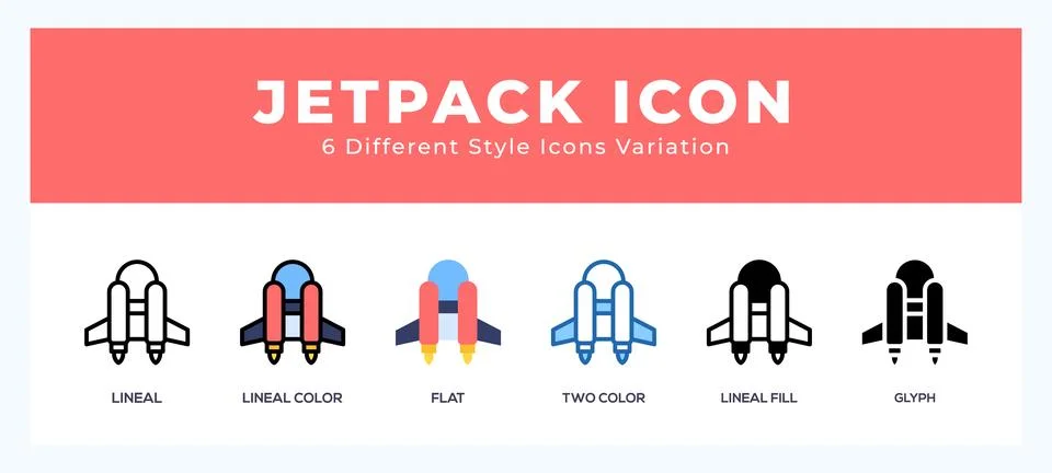 Jetpack symbol. vector icon symbol. logo illustration. vector graphics Stock Illustration