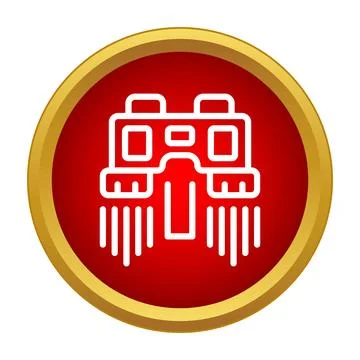 Jetpack technology allowing futuristic flight icon Ilustración de archivo