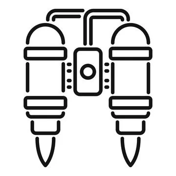 Jetpack with two tanks fuel system for personal flight Stock Illustration