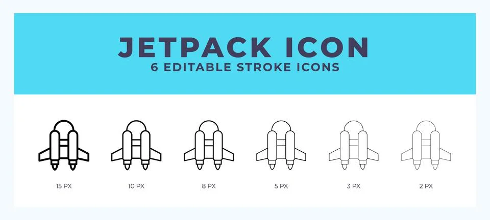 Jetpack vector icon. With different stroke vector illustration. イラスト素材