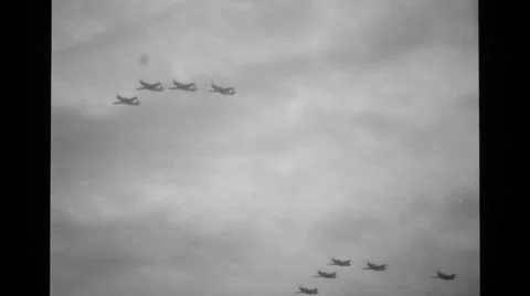 Jets flying in the air Stock Footage 36426486