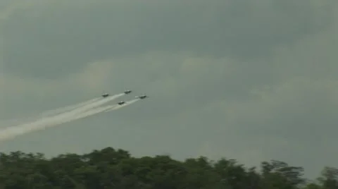 JETS FLYING CLOSE THEN SEPERATE Stock Footage 49361719
