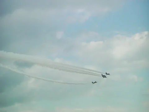 Jets Flying in Formation Stock Footage 45661948