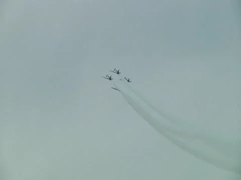 Jets flying in formation Stock Footage 45665448