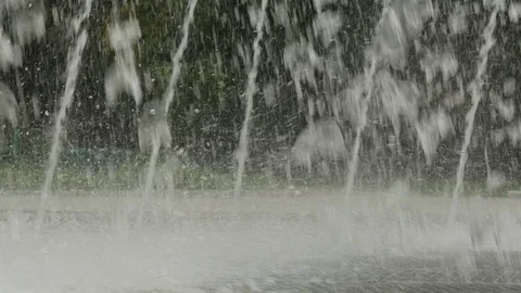 The Jets Of The Fountain In Park Video stock 79664818