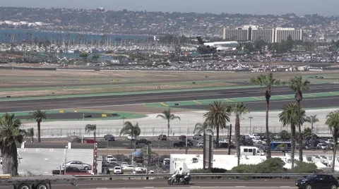 Jets lands on runway Stock Footage 49760053