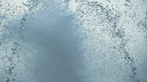 Jets of water shoot up, cloud of spray fountain Stock Footage 233376915