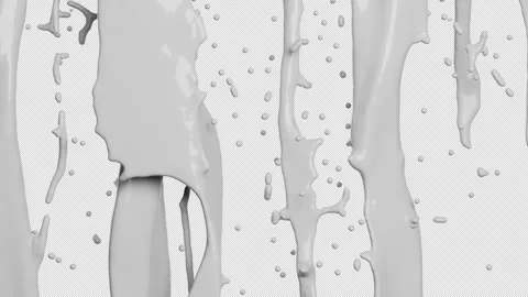 Jets of white liquid or milk pour and fill the volume Stock Footage 278864209