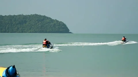 JetSki in Action 3 Stock Footage 46027553