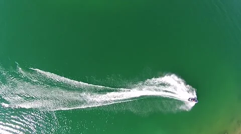 Jetski aerial left to right Video stock 43555829