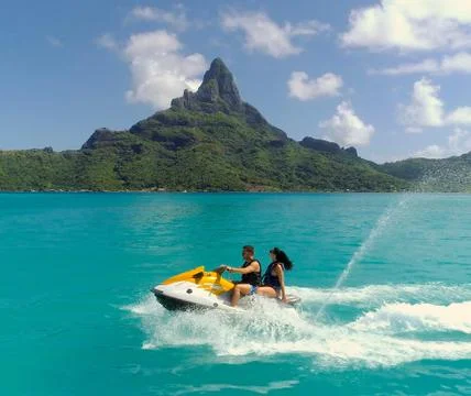 Jetski Bora Bora 스톡 사진