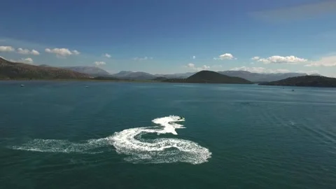 Jetski Followup Greece Stock Footage 167804322