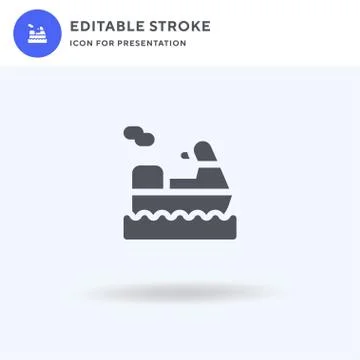 Jetski icon vector, filled flat sign, solid pictogram isolated on white, logo Stock Illustration