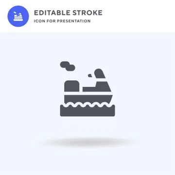 Jetski icon vector, filled flat sign, solid pictogram isolated on white, logo Stock Illustration