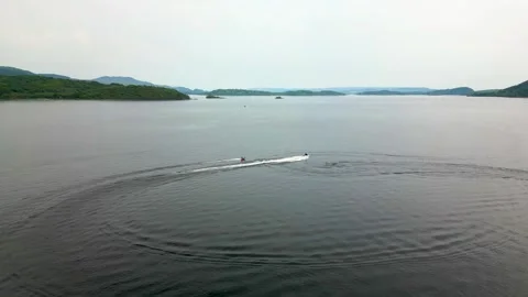 Jetski on a lake Stock Footage 249934837