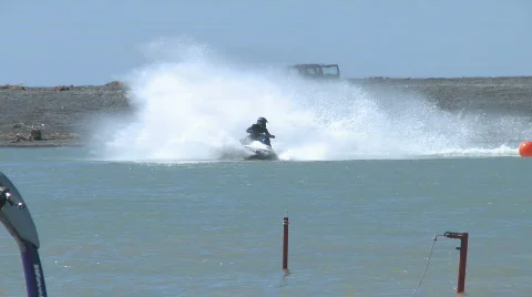 jetski racers Stock Footage