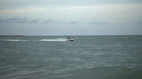 Jetski in Slow Motion Stock-Footage 54308230