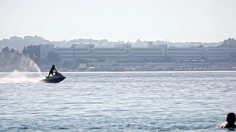Jetski In Slow Motion Stock Footage 113979869