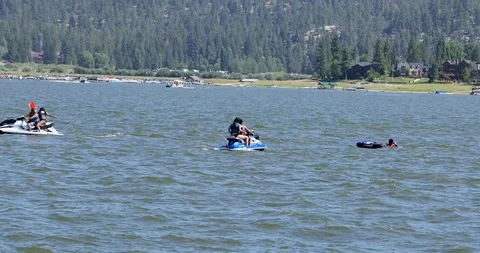 Jetski Stopping Stock Footage 106427102