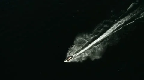 JetSki unique aerial view Stock Footage 49401269