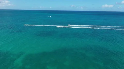 Jetskis in the Caribbean Ocean Stock Footage 261777797