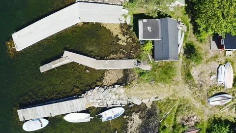 Jetties flyover Stock Footage 109543385