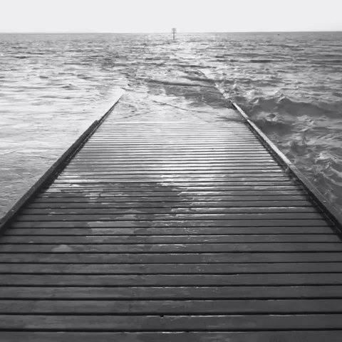 Jetty And Incoming Tide Stock Footage 102303632