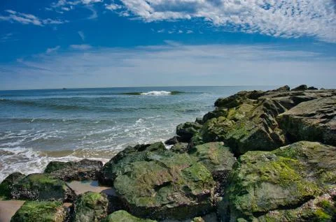 Jetty and Waves Foto stock