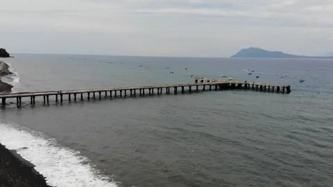 Jetty in the Beach Stock Footage 158485995