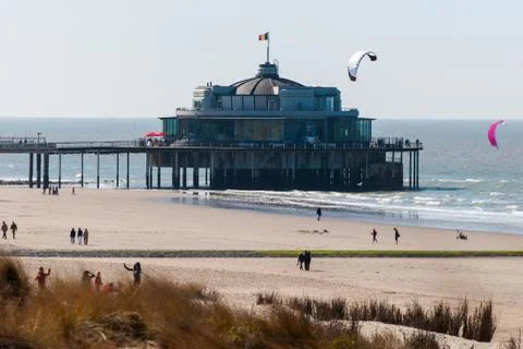 Jetty of Blankenberge Foto stock