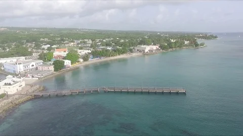 Jetty Bridge in the ocean Stock Footage 88572762