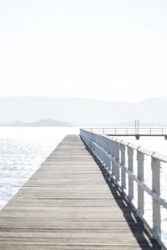 Jetty on a lake Stock Photos