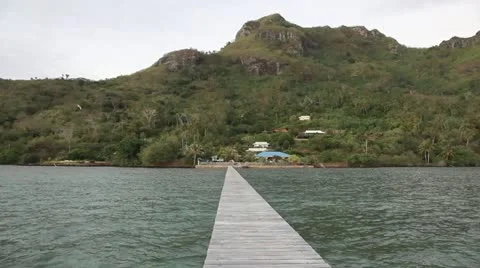 Jetty Maupiti Stock Footage 11237736