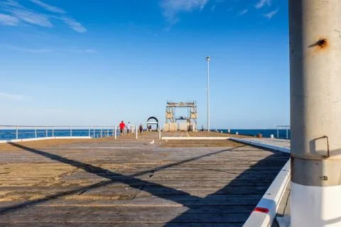 Jetty on the ocean Stock Photos