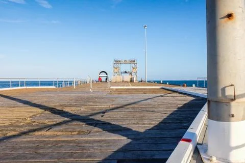 Jetty on the ocean Stock Photos