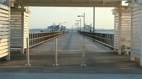 Jetty People Stock Footage 12183532