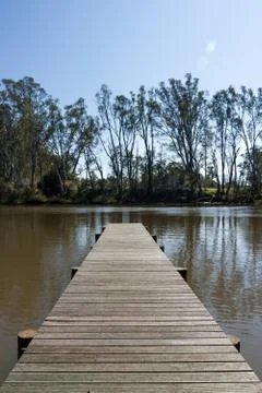 Jetty on River Edge Stock Photos