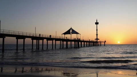Jetty silhouette Stock Footage 254479841