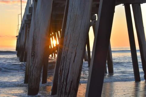 Jetty Sunset 2 Stock Photos