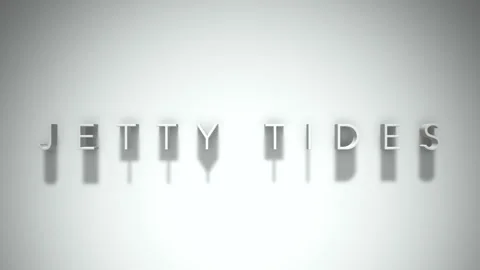 Jetty tides 3D title animation with shadows on a white background Stock Footage 297268731